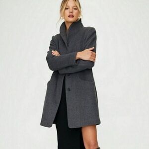 Aritzia Gray Pea Coat